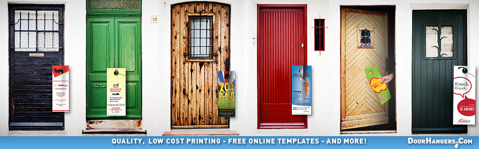 Door Hangers. Quality, Low Cost Printing. Free Online Templates. Fast Shipping