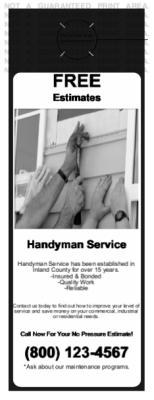 Handyman Black And White Door Hanger